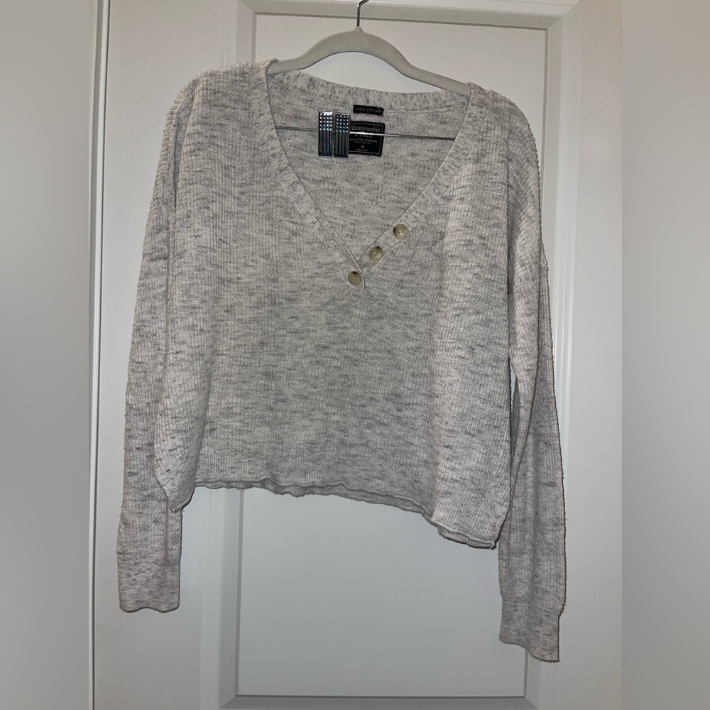 ABERCROMBIE & FITCH Ribbed Henley Top